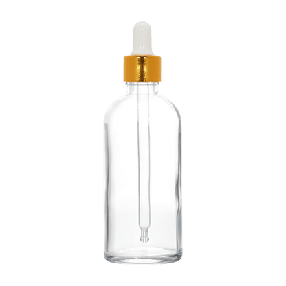 18mm Imported Empty 100ml Round Clear Glass Dropper Bottle - Rentra S.P.A™