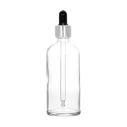 18mm Imported Empty 100ml Round Clear Glass Dropper Bottle - Rentra S.P.A™