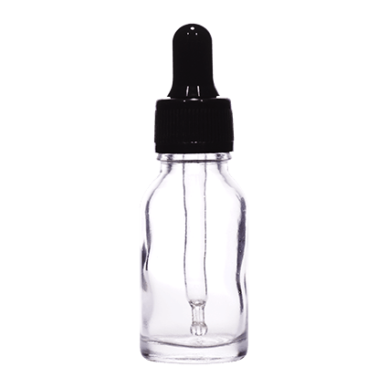 18mm Imported Empty 15ml Round Clear Glass Dropper Bottle - Rentra S.P.A™