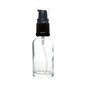 18mm Imported Empty 30ml Round Clear Glass Lotion Bottle + Plastic Pump + Cap - Rentra S.P.A™