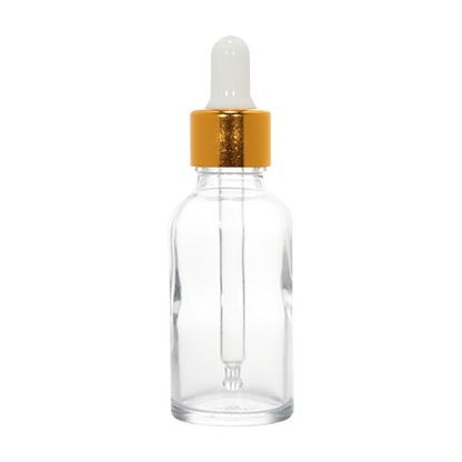 18mm Imported Empty 30ml Round Clear Glass Dropper Bottle - Rentra S.P.A™