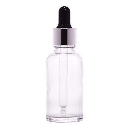 18mm Imported Empty 30ml Round Clear Glass Dropper Bottle - Rentra S.P.A™