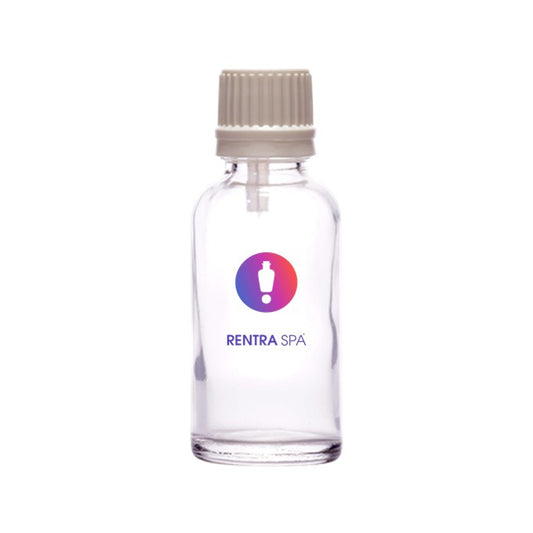 30ml Clear Glass Essential Oil Bottle — Euro Dropper & Plastic Cap