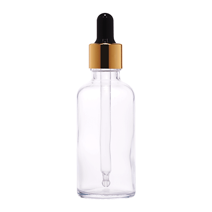 18mm Imported Empty 50ml Round Clear Glass Dropper Bottle - Rentra S.P.A™