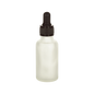 Frosted glass dropper bottle with black cap for cosmetic packaging