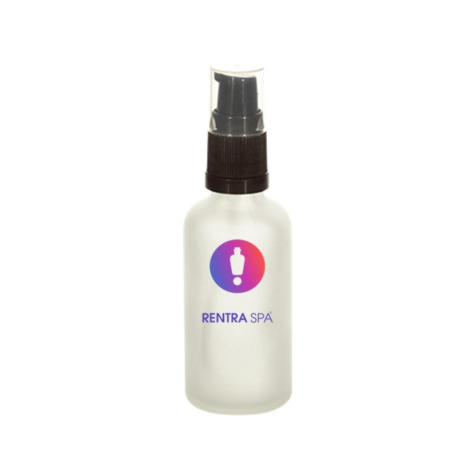 50ml Frosted Clear Glass Lotion Bottle — Pump Bottle for Serums & Oils