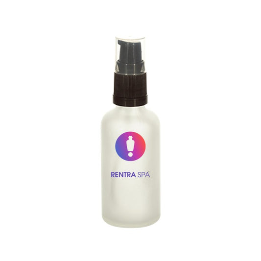 50ml Frosted Clear Glass Lotion Bottle — Pump Bottle for Serums & Oils