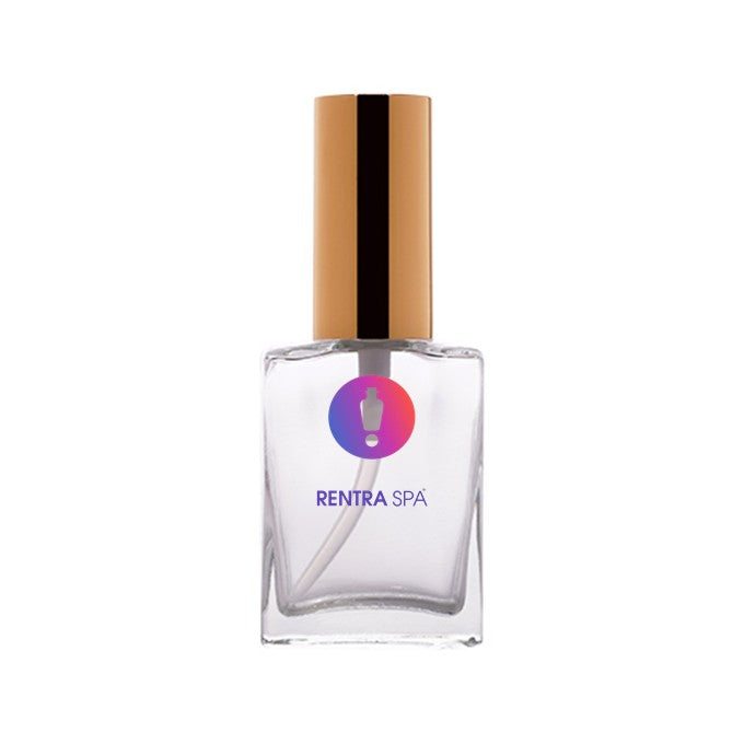 30ml Rectangular Frosted Glass Bottle + Metal Lotion Pump + Metal Cap