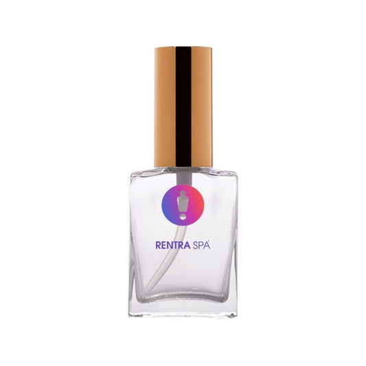 30ml Rectangular Frosted Glass Bottle + Metal Lotion Pump + Metal Cap
