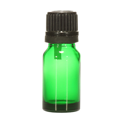 18mm Imported Empty 10ml Round Green Euro Dropper Bottle & Plastic Cap