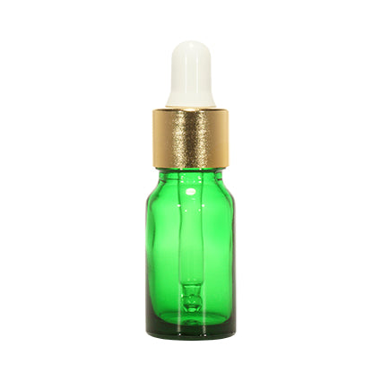 18mm Imported Empty 10ml Round Green Glass Dropper Bottle