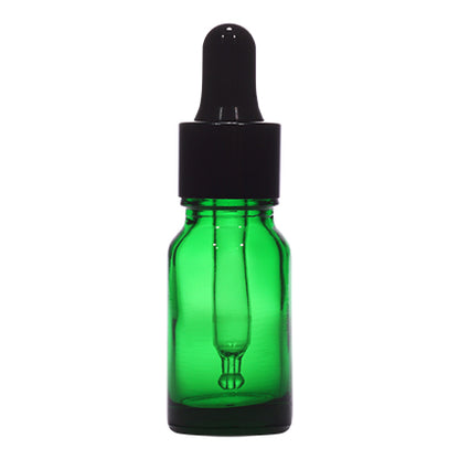 18mm Imported Empty 10ml Round Green Glass Dropper Bottle