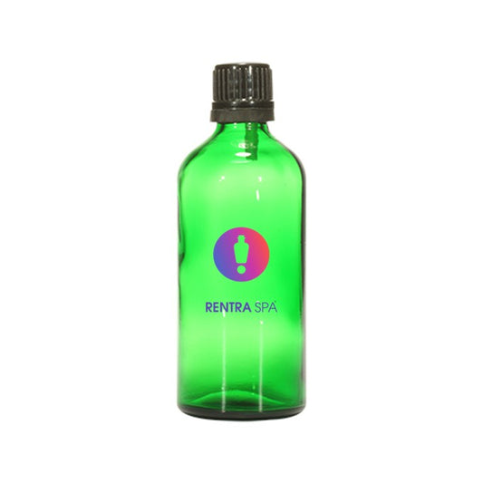 100ml Green Glass Bottles for Essential Oils + Euro Dropper + Plastic Cap