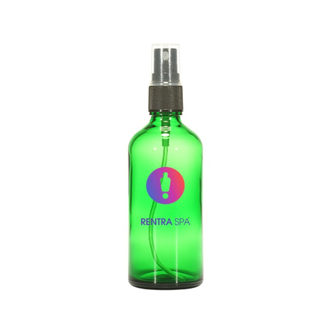 100ml Green Glass Bottle with Spray Pump
