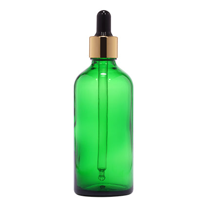 18mm Imported Empty 100ml Round Green Glass Dropper Bottle