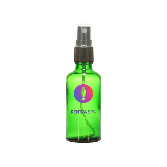 50ml Green Glass Bottle with Spray Pump