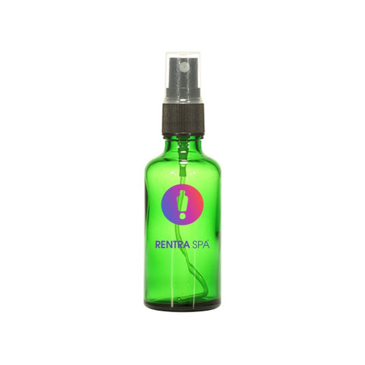 50ml Green Glass Bottle with Spray Pump
