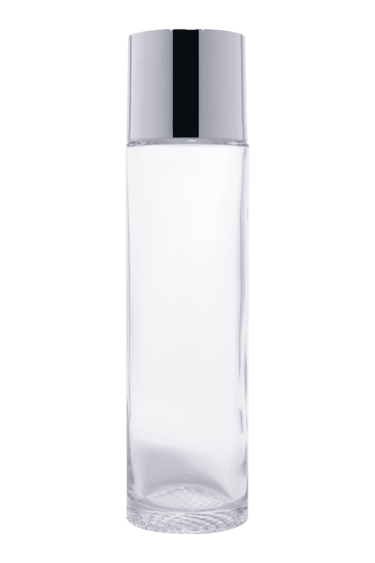 C04 Imported Empty Premium Clear Crystal Glass Bottles - Lotion Pump & Screw Cap options - Rentra S.P.A™