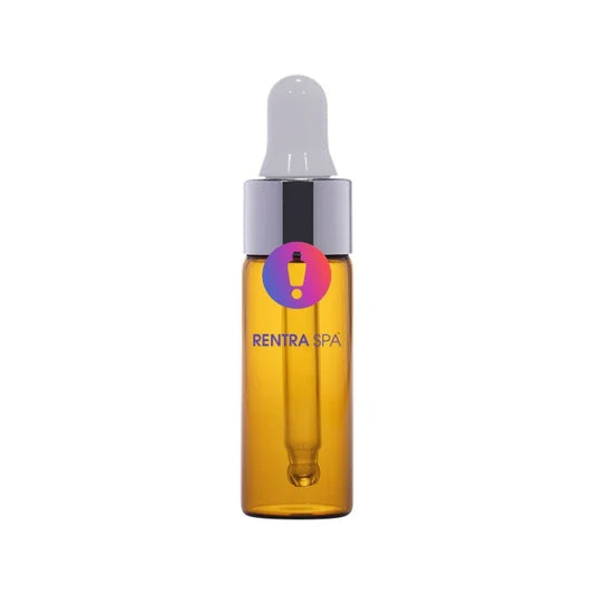 Amber glass dropper bottle with silver cap, ideal for cosmetic serum packaging