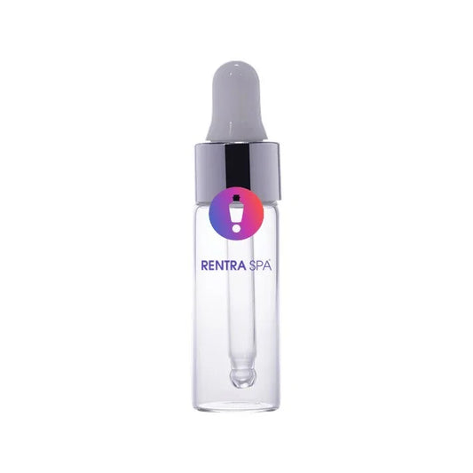 Clear glass dropper bottle with silver cap for cosmetic packaging