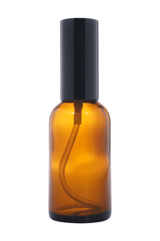 100ml Amber Glass Lotion Bottle + Metal Pump + Metal Cap