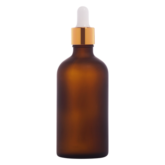 100ml Amber Frosted Glass Dropper Bottle