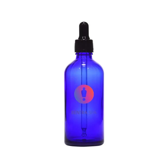 100ml Blue Glass Dropper Bottle