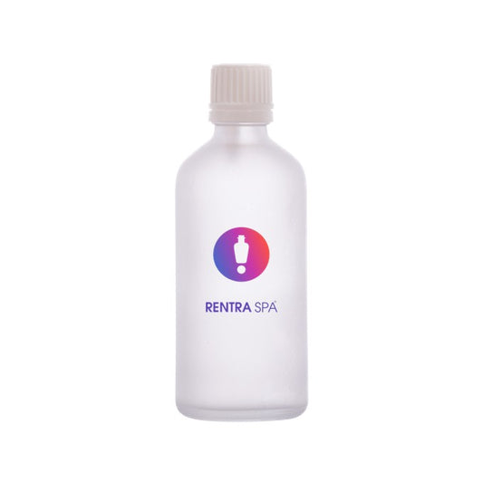 100ml Frosted Clear Glass Essential Oil Bottle — Euro Dropper & Plastic Cap