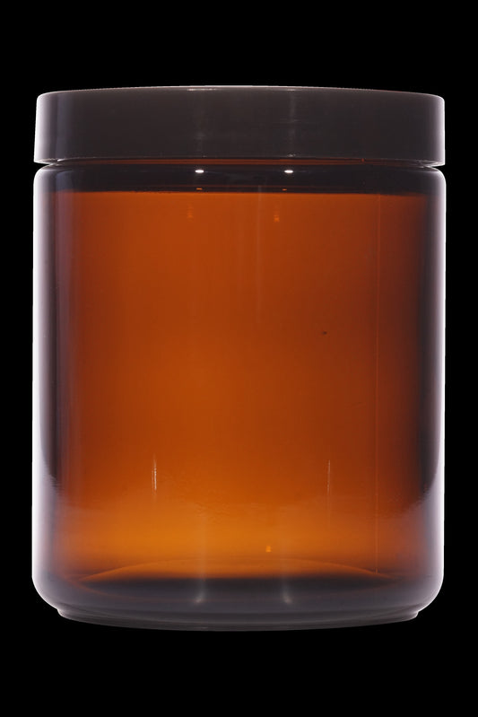 Amber Glass Jars with Lids 200g