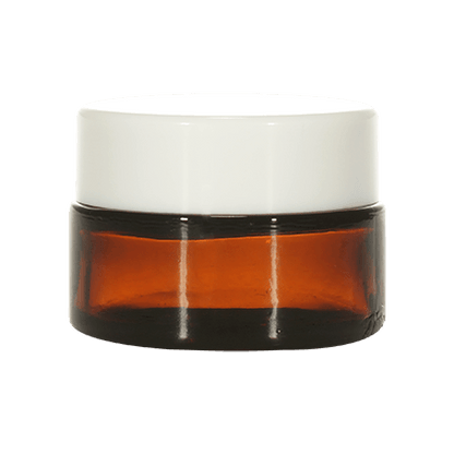 Imported Empty 10g Amber Glass Jars with Lid - Rentra S.P.A™