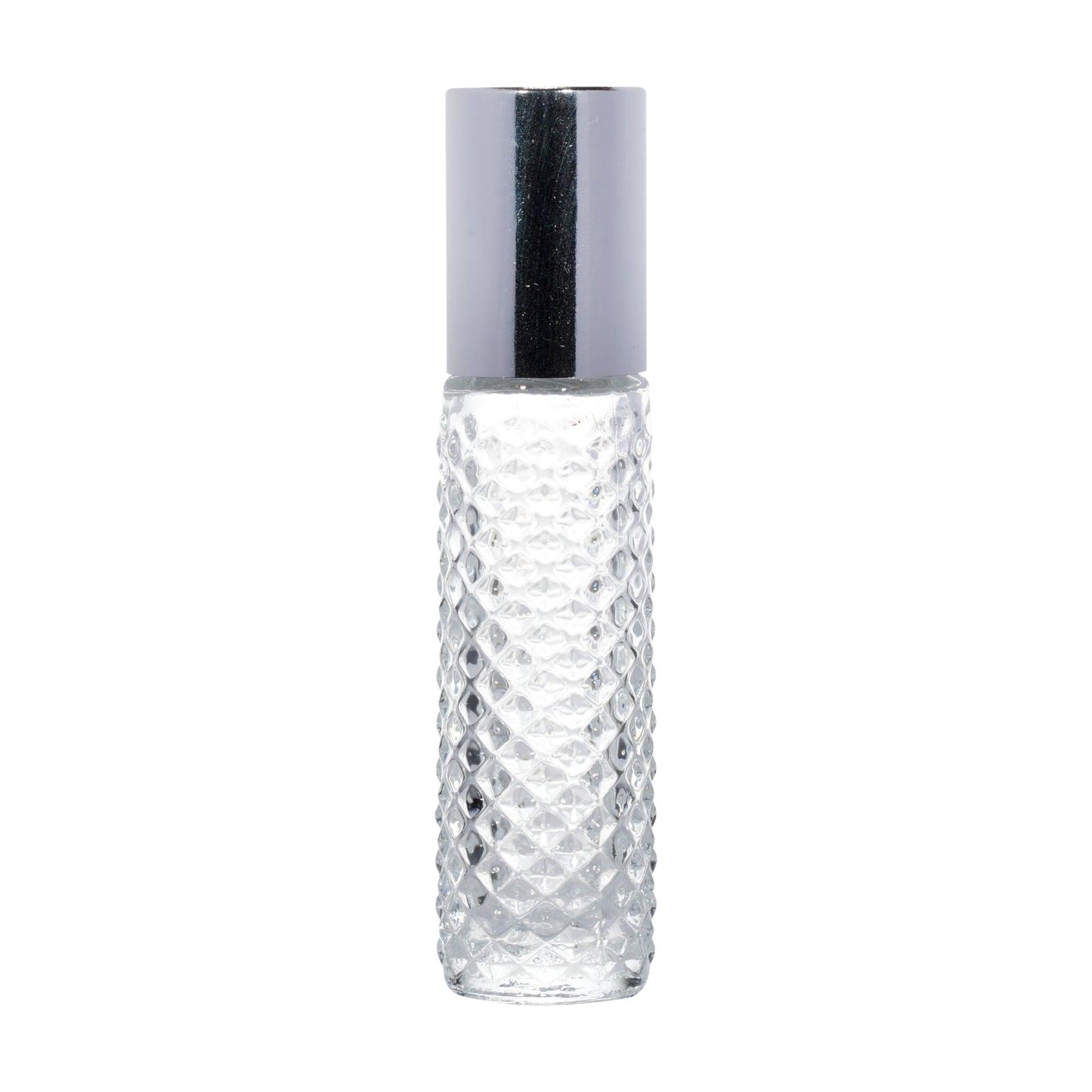 16mm Imported Empty 10ml Clear Crystal Cut Glass Roll on Bottle