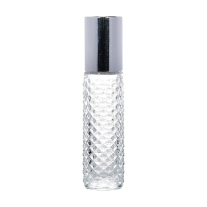 16mm Imported Empty 10ml Clear Crystal Cut Glass Roll on Bottle