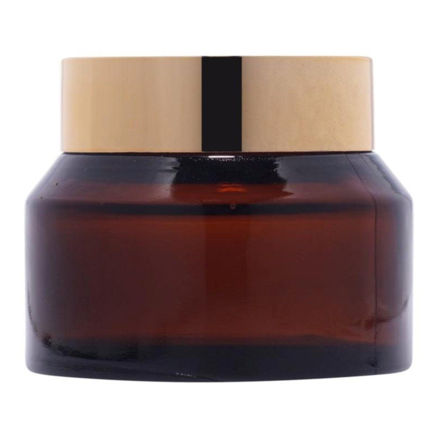 Imported Empty 50g Amber Slope Neck Glass Jars with Lid