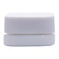 Imported Empty Premium 9g White Square Glass Jar with Child Proof Lid