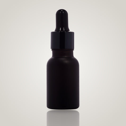 15ml black glass dropper bottle with black dropper