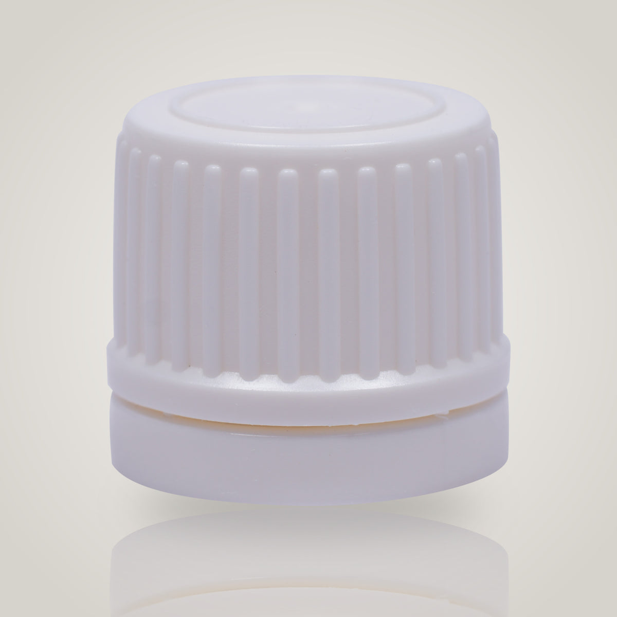 18mm white plastic tamper-proof cap, type 2, for euro dropper bottles
