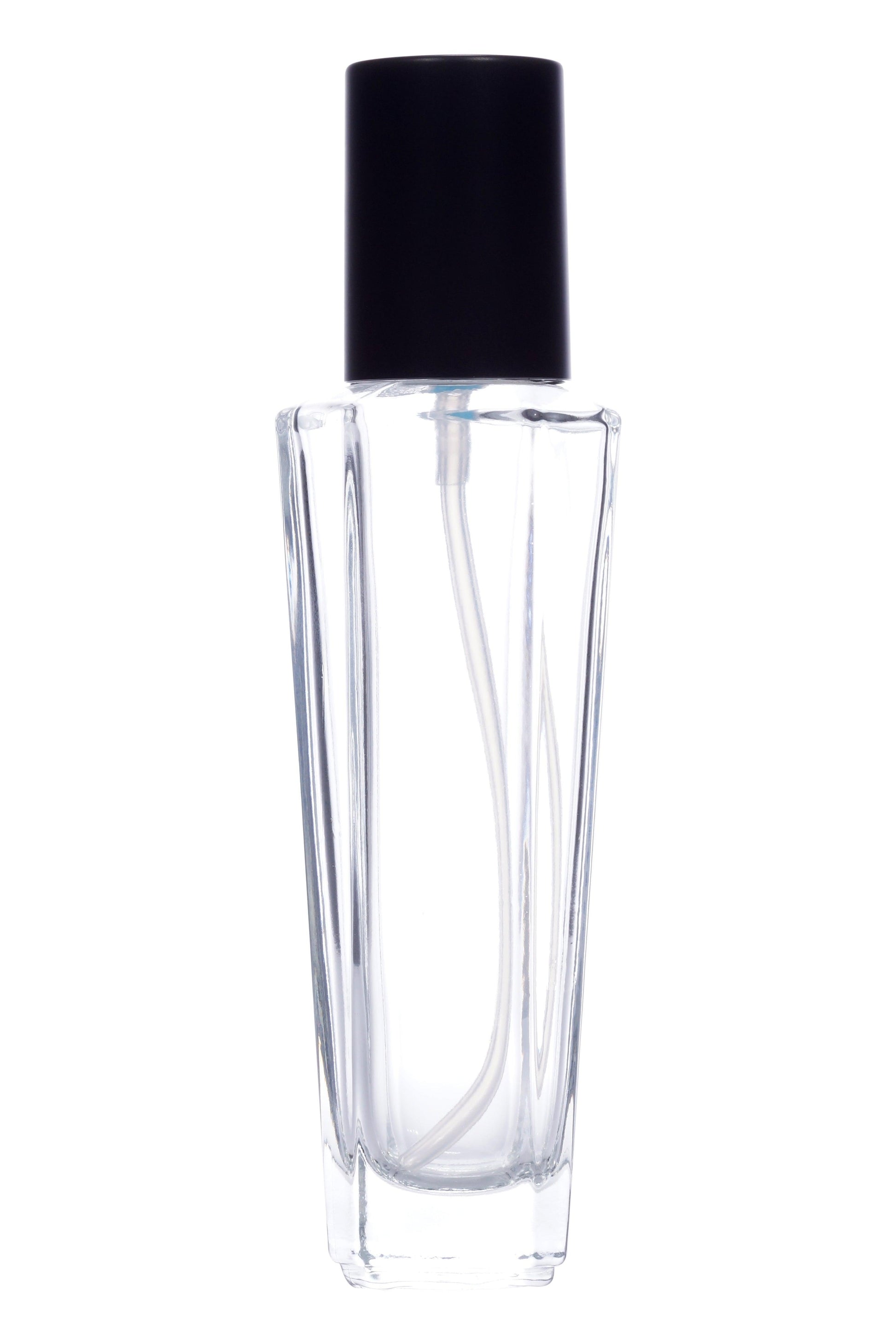 C03 - Imported Empty Premium Octagonal Clear Glass Bottles with Lotion Pump - Rentra S.P.A™