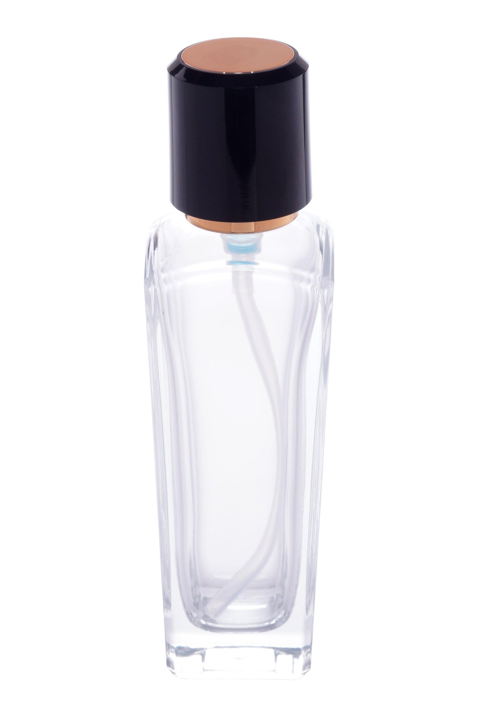 C42 - Imported Empty Premium Clear Glass Bottles with Lotion Pump & Double Toned Lid - Rentra S.P.A™