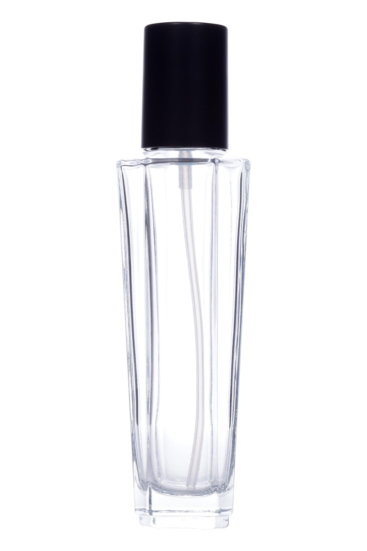 C03 - Imported Empty Premium Octagonal Clear Glass Bottles with Lotion Pump - Rentra S.P.A™