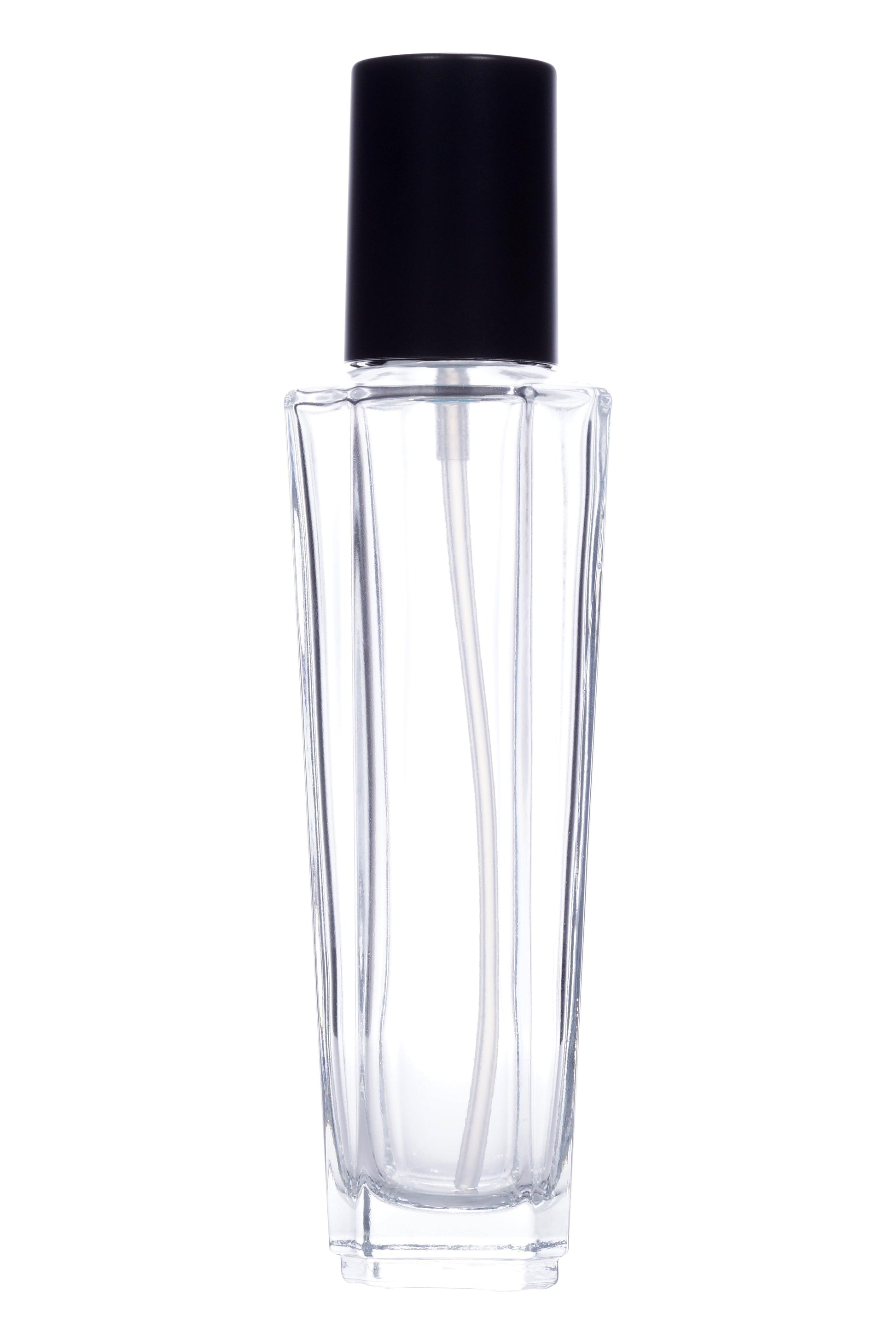 C03 - Imported Empty Premium Octagonal Clear Glass Bottles with Lotion Pump - Rentra S.P.A™