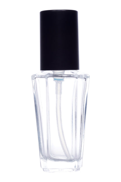 C03 - Imported Empty Premium Octagonal Clear Glass Bottles with Lotion Pump - Rentra S.P.A™