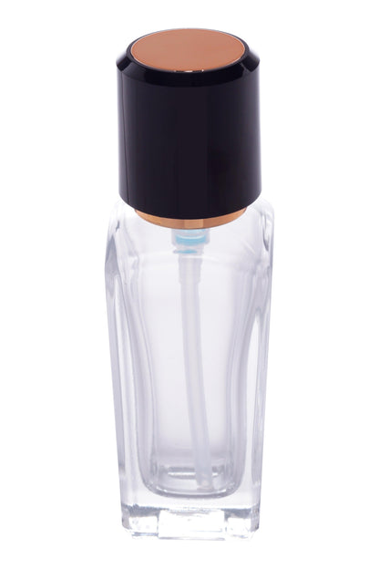 C42 - Imported Empty Premium Clear Glass Bottles with Lotion Pump & Double Toned Lid - Rentra S.P.A™