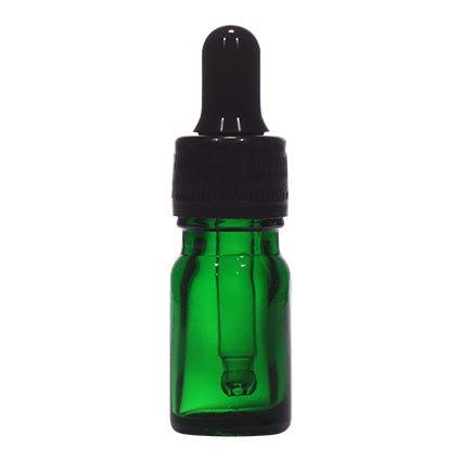 18mm 5ml Round Green 5ml Glass Bottle + Glass Dropper - Rentra S.P.A™