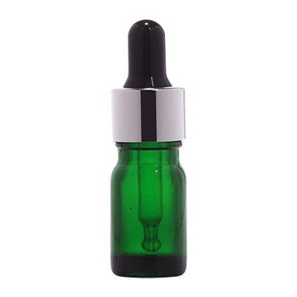 18mm 5ml Round Green 5ml Glass Bottle + Glass Dropper - Rentra S.P.A™