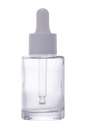 20mm Flat Neck Imported Empty 30ml Clear Round Glass Dropper Bottle - Rentra S.P.A™