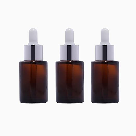 Rentra S.P.A 30ml Flat Neck Round Glass Bottle + Glass Dropper - Cosmetic Containers