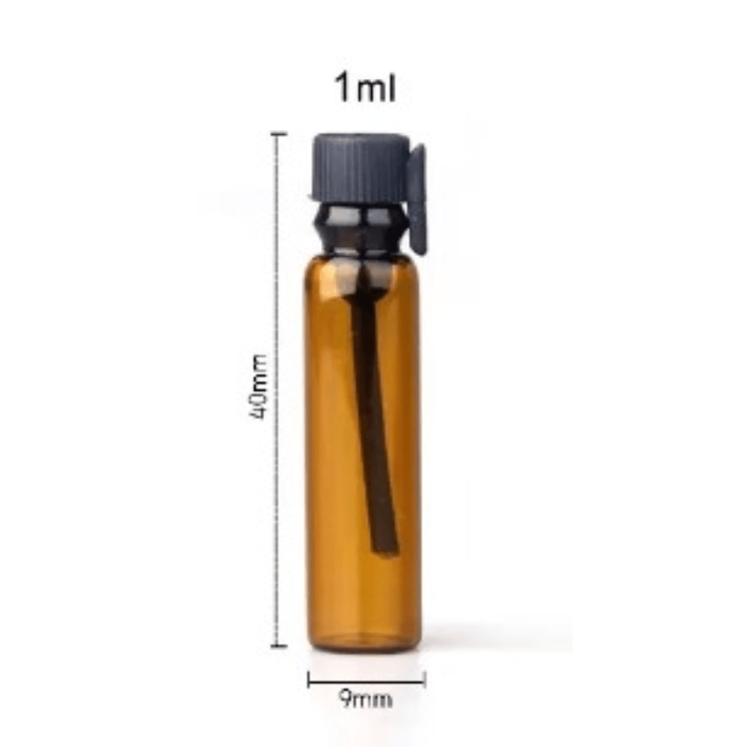 Rentra S.P.A Borosilicate Glass Vial + Dip Stick 1ml, 3ml, 5ml - Cosmetic Containers