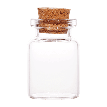 Imported Empty Borosilicate Glass Vials + Natural Cork Stopper 2ml, 5ml, 10ml, 20ml, 30ml - Rentra S.P.A™