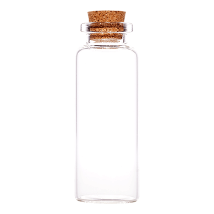 Rentra S.P.A Borosilicate Glass Vials + Natural Cork Stopper 2ml, 5ml, 10ml, 20ml, 30ml - Cosmetic Containers