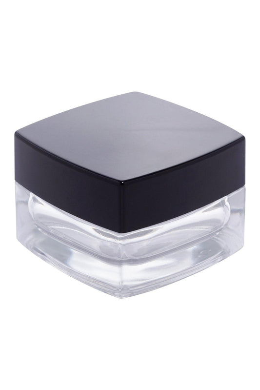 C01 - Imported Empty Premium Square Clear Glass Jars with Lid & Wad - Rentra S.P.A™